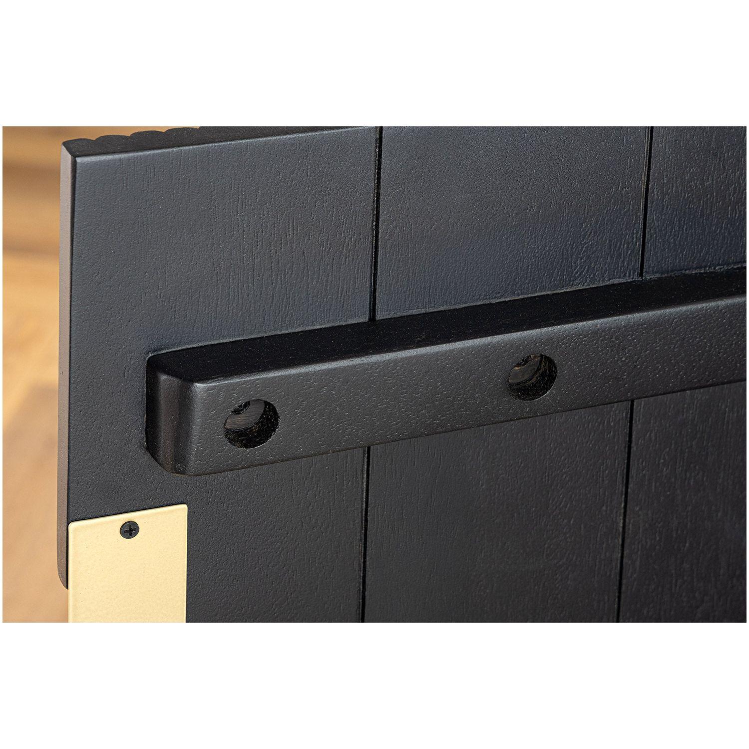 TV Board Lowboard abgerundet Cazeno Gold Mangoholz schwarz 160