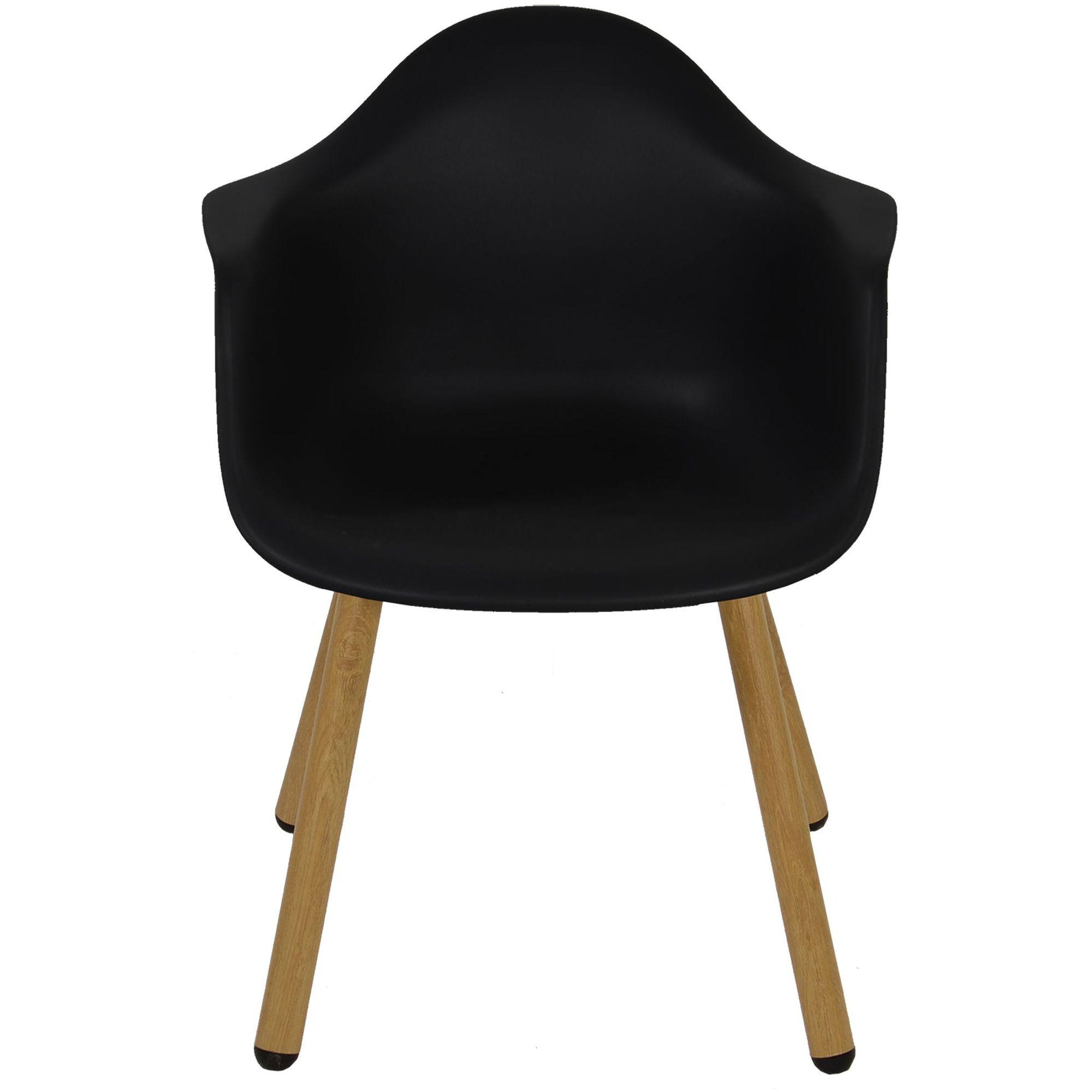 Garten Armlehnstuhl Bueno schwarz-natur