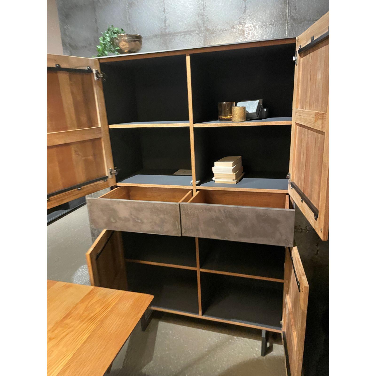 Massivholzschrank Rita 112x182 Teakholz