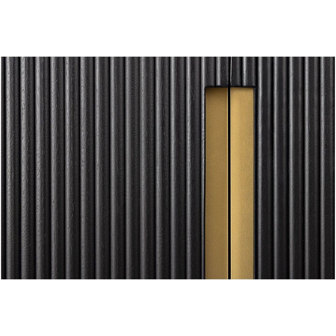 Sideboard abgerundet Cazeno Gold Mangoholz schwarz 160