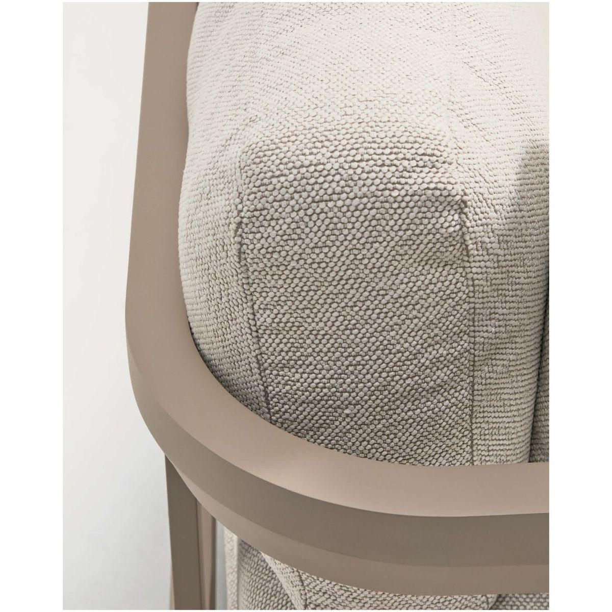 Gartensofa 3-Sitzer Nerano Aluminium in Taupe 208