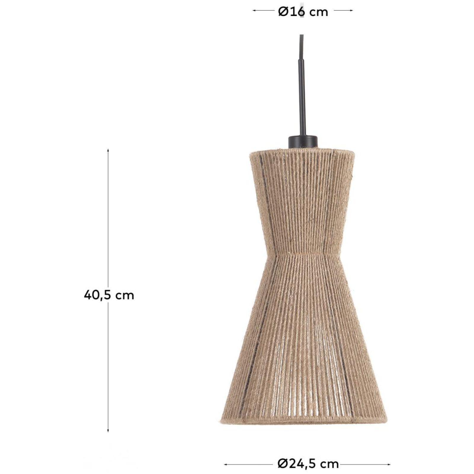 Crista Lampenschirm für Deckenlampe aus Jute natur 24.5x24.5