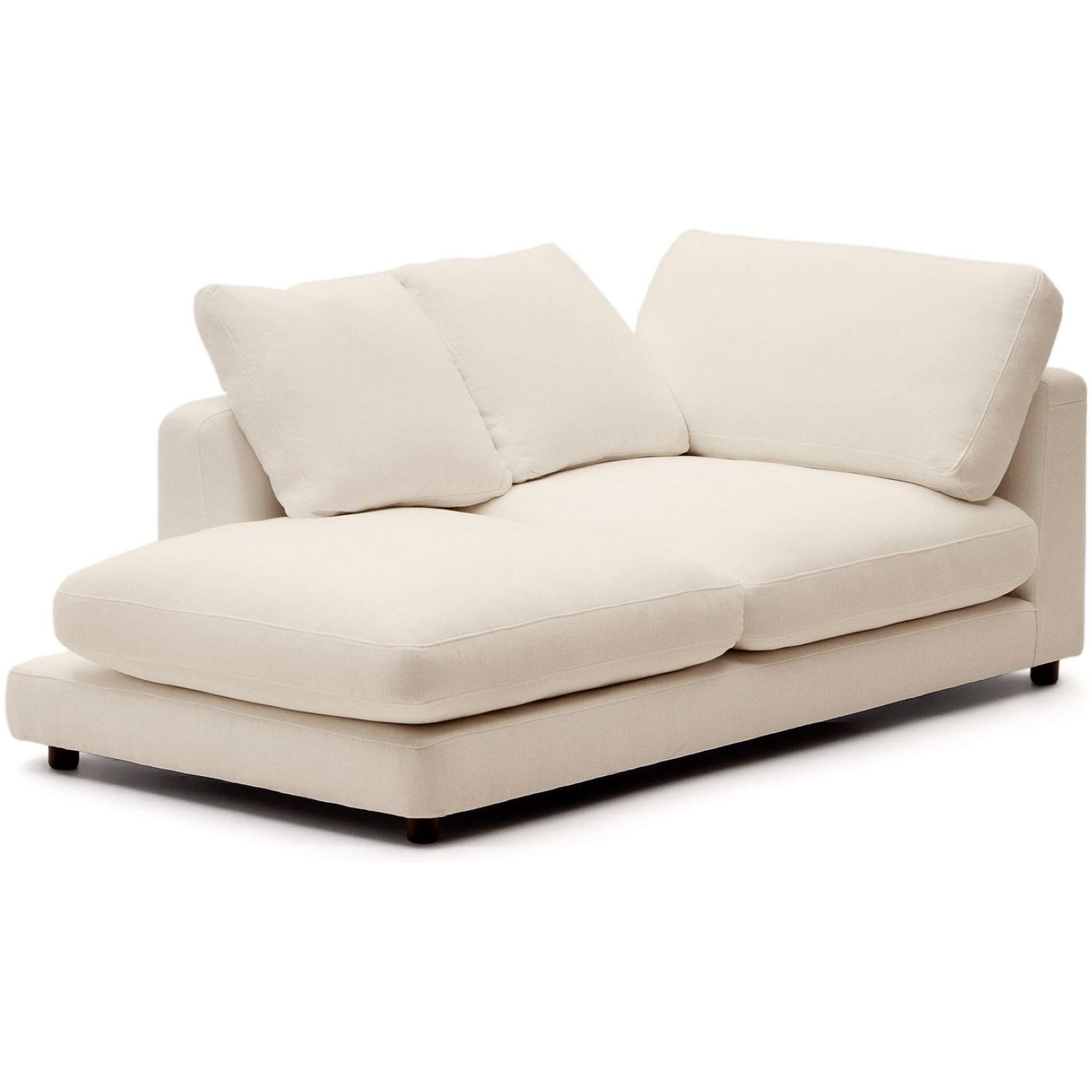 Chaiselongue Recamiere Gala links Stoff beige 193x105