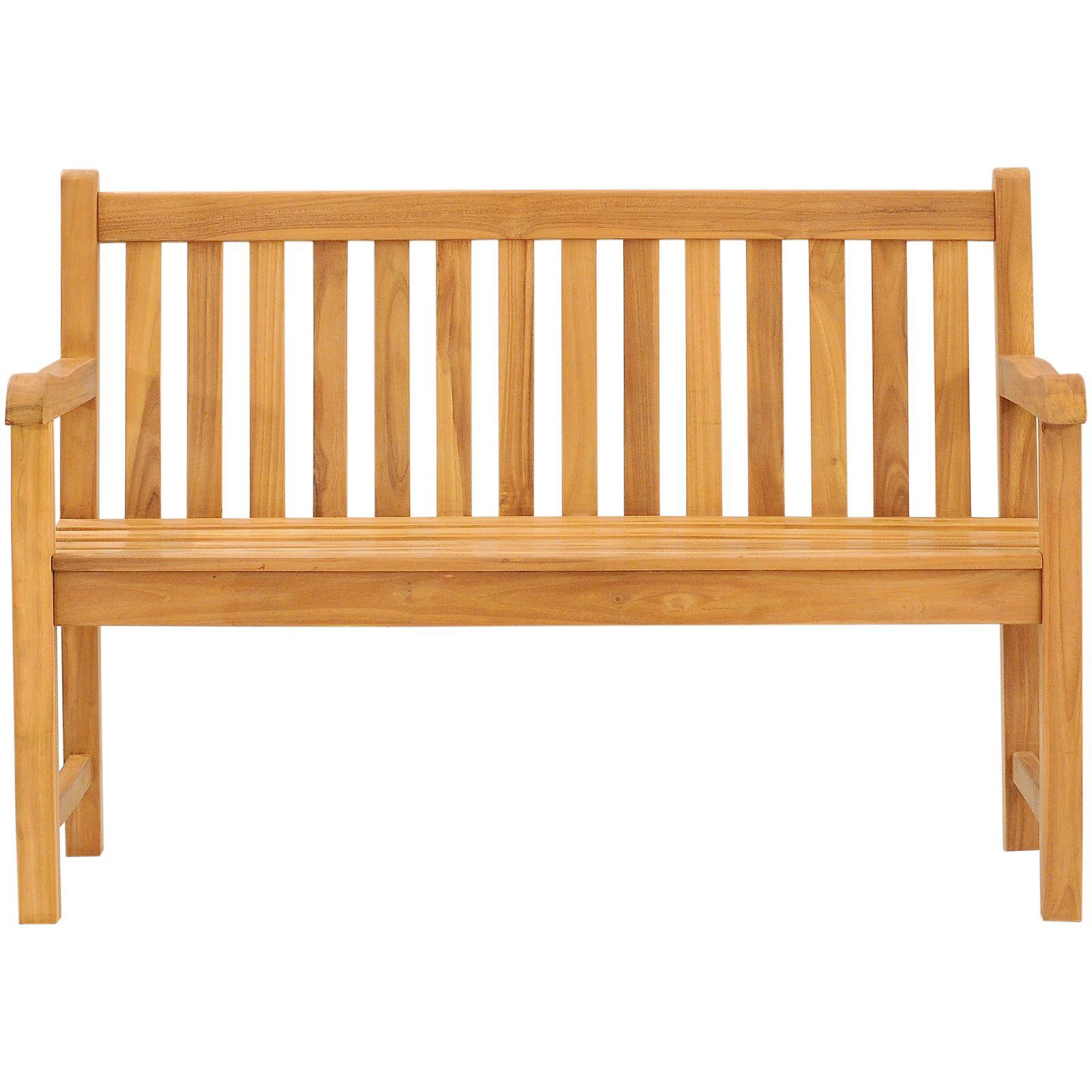 Gartenbank Holzbank Teakholz natur - Breite: 130 cm