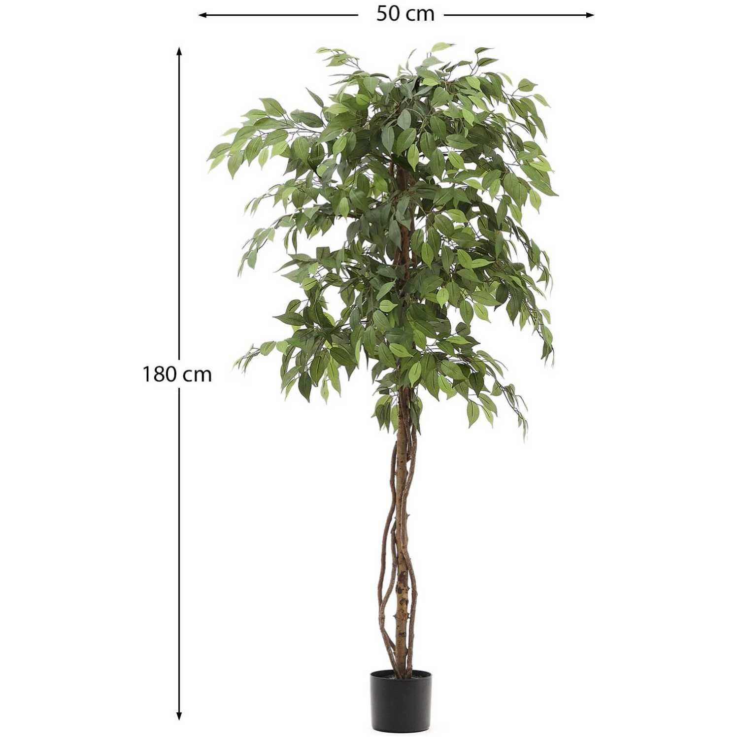 Kunstbaum Ficus mit schwarzem Topf 180
