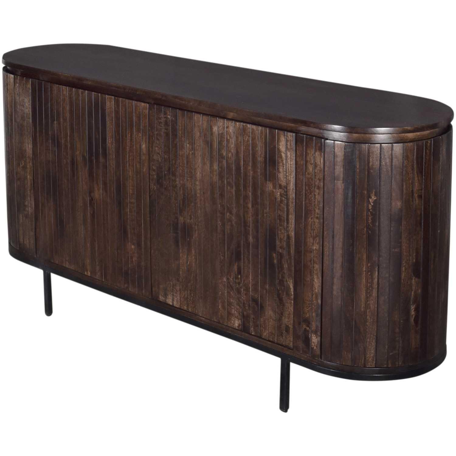 Sideboard abgerundet Aloy Mangoholz braun walnuss 170