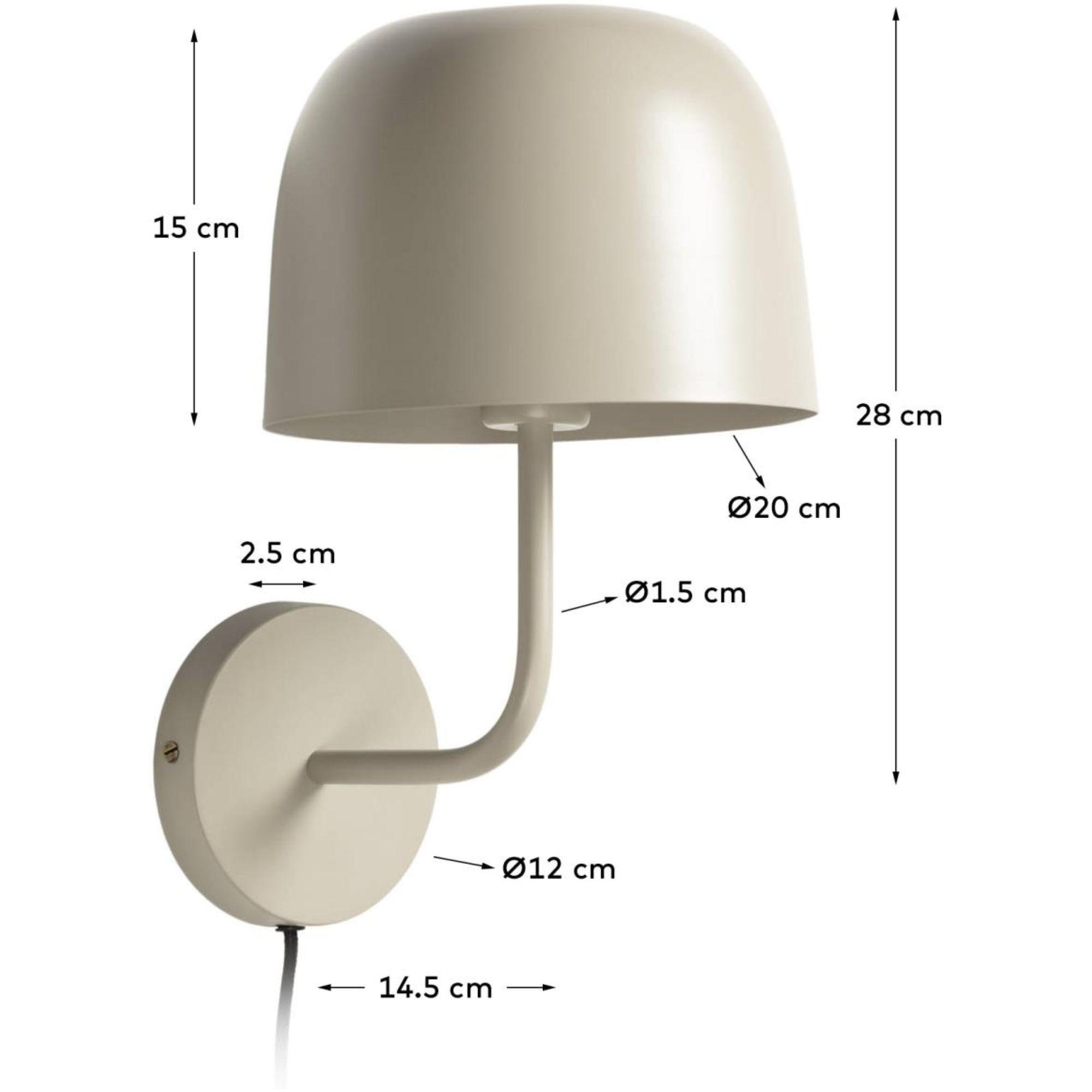 Wandleuchte Alish Metall beige