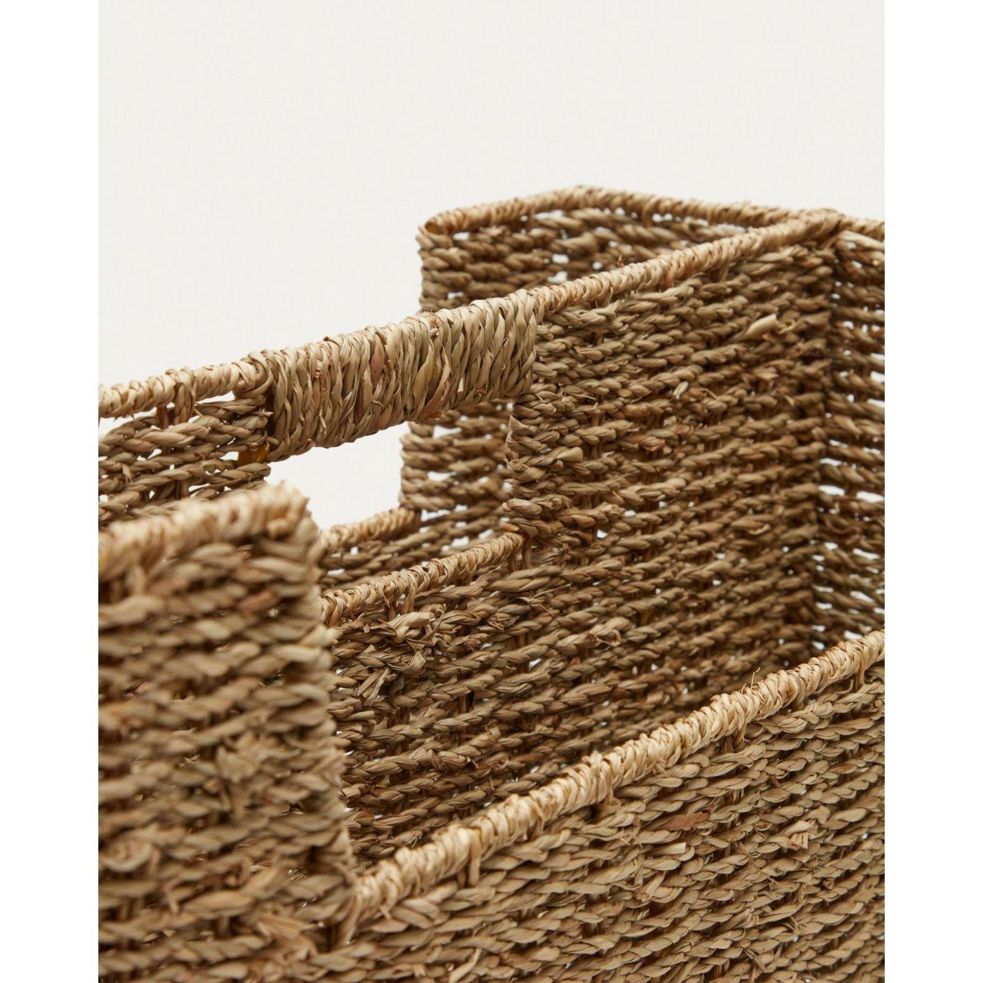 Zeitschriftenständer Guixols aus Naturfasern mit natürlichem Finish