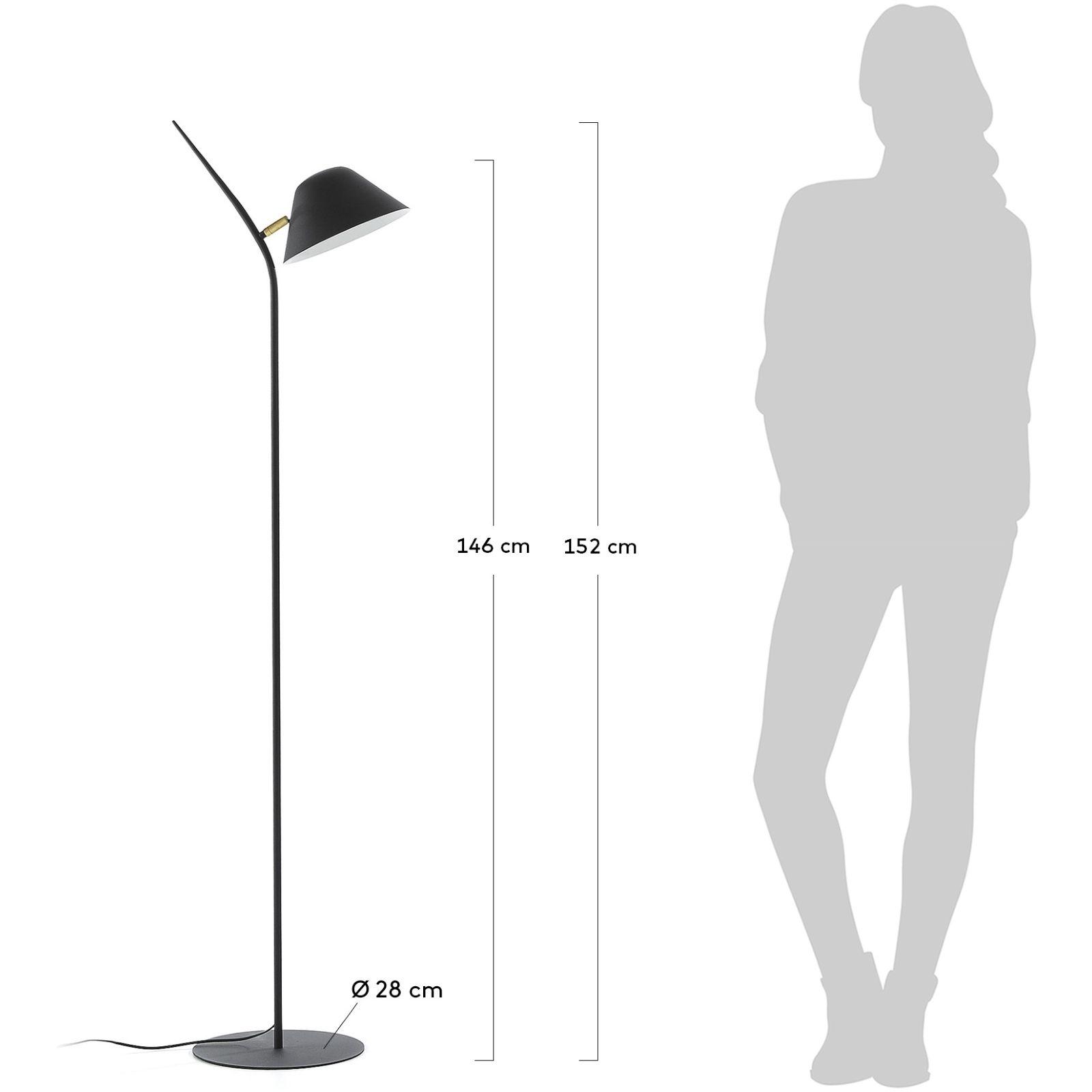 Stehlampe Aurelia Metall schwarz