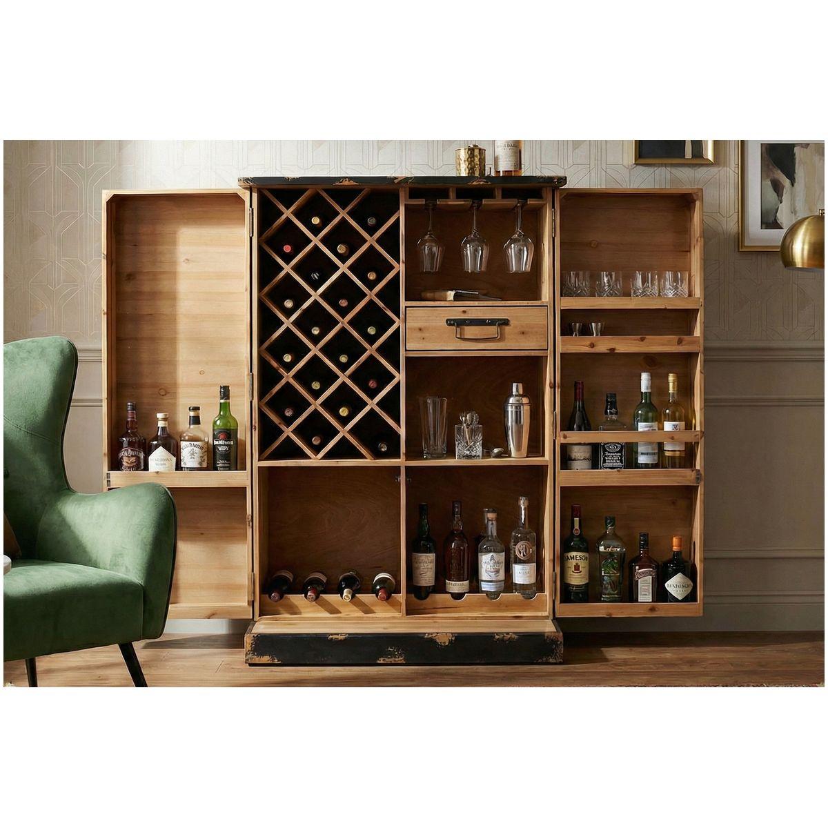 Barschrank Bologna Kiefernholz natur 79x123
