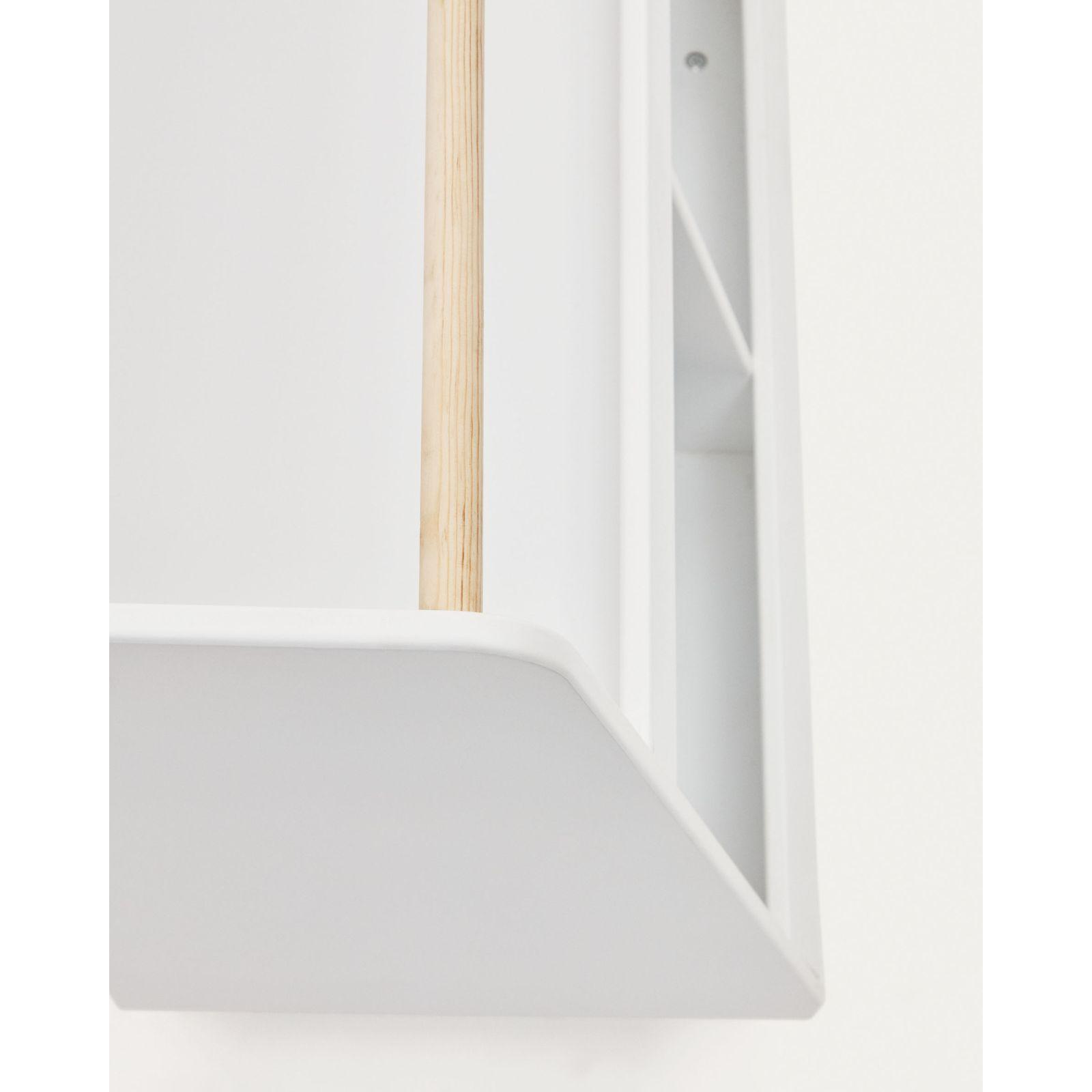 Bücherregal Kinderzimmer Serwa MDF weiss Kiefernholz massiv Natur FSC MIX