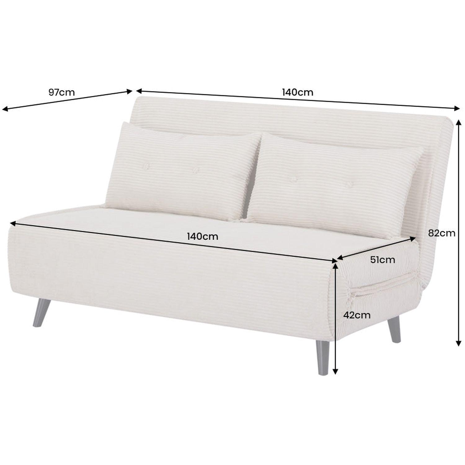 Bettsofa Copenhagen Cord Stoff beige 140