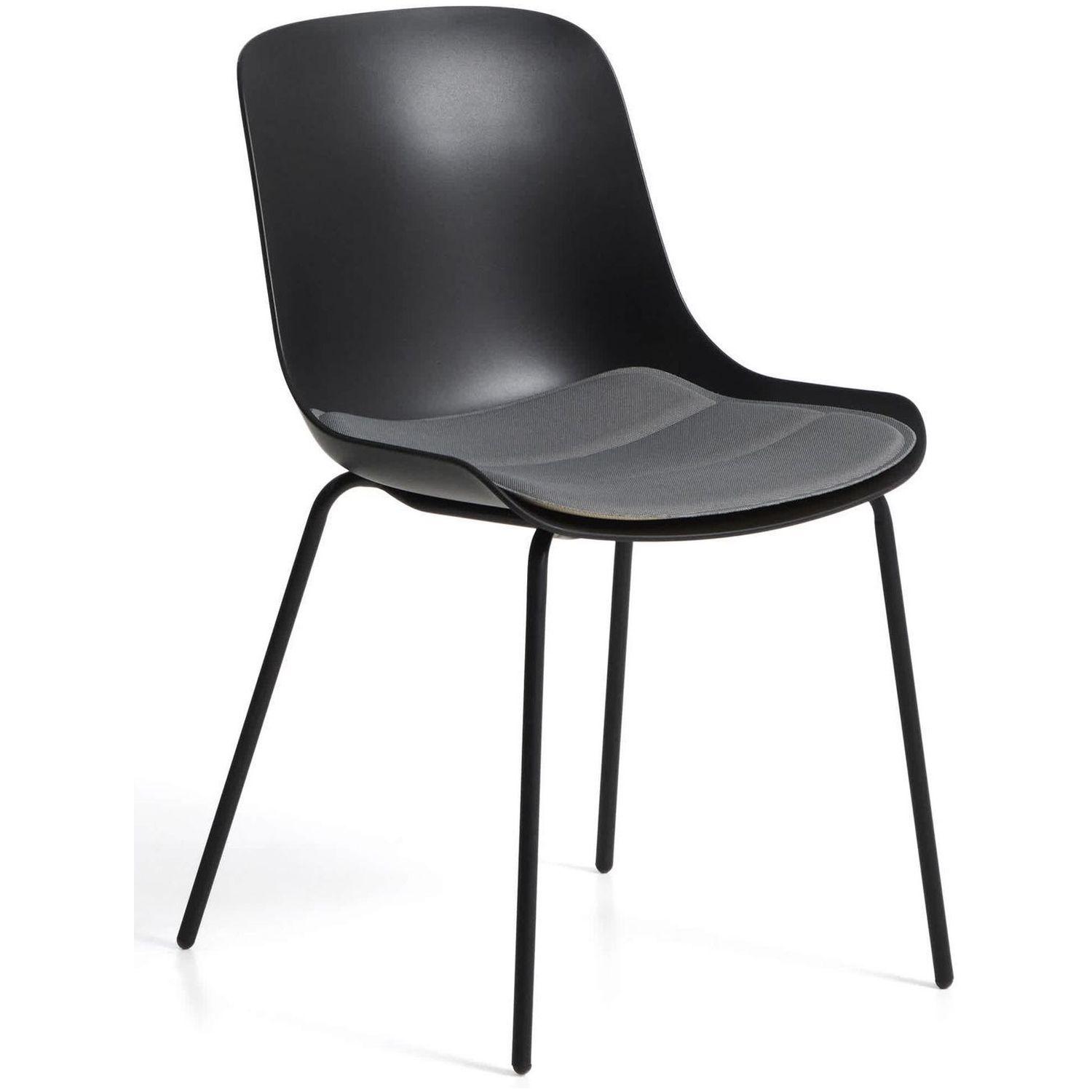 Esszimmerstuhl Altea Kunststoff Stahl schwarz