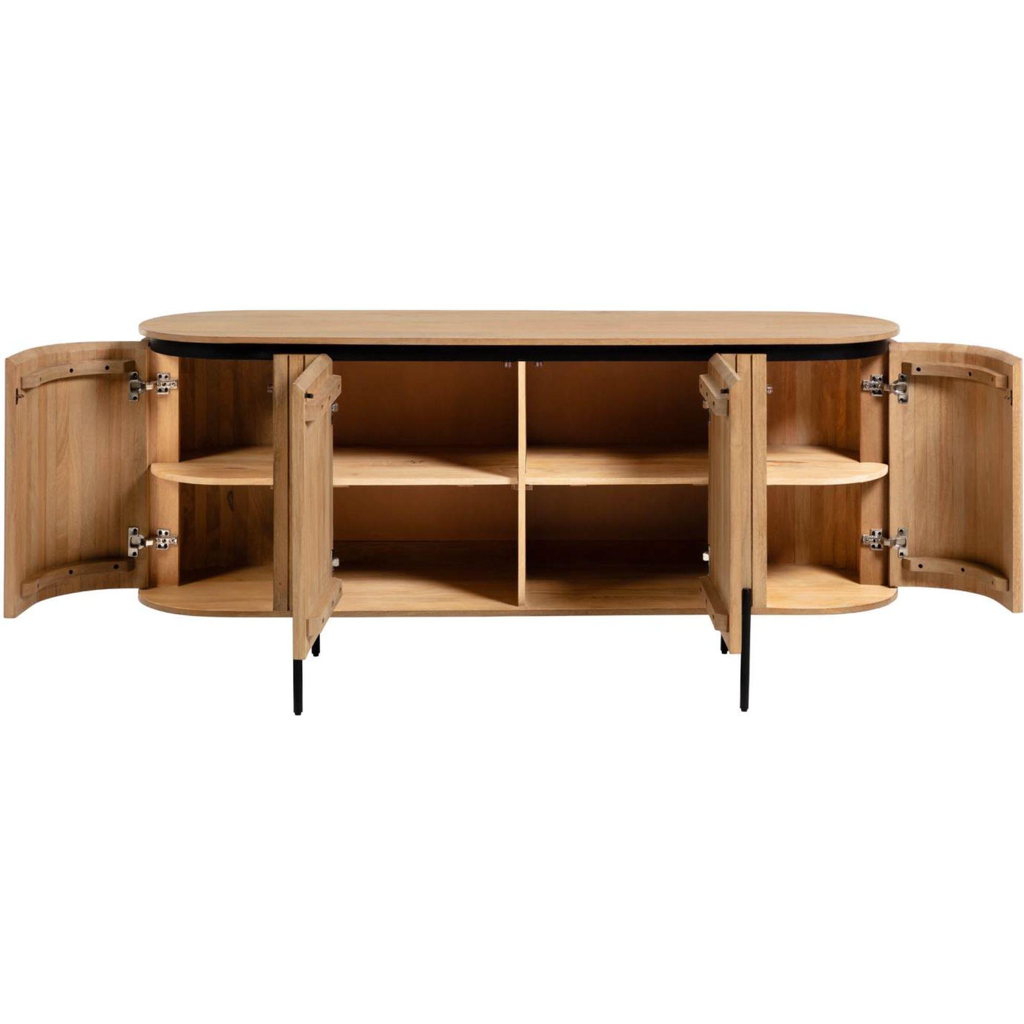 Sideboard  Licia mit 4 Türen Mangoholz natur 170