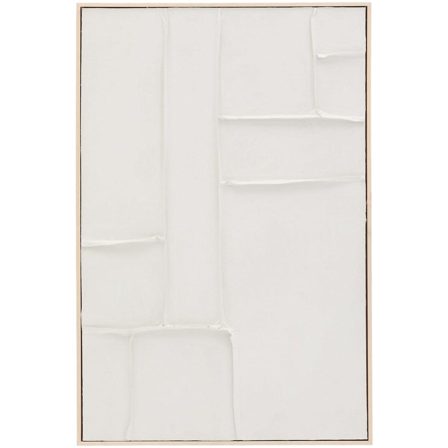 Bild Klis aus Leinen mit geometrischen Formen weiss 60x90