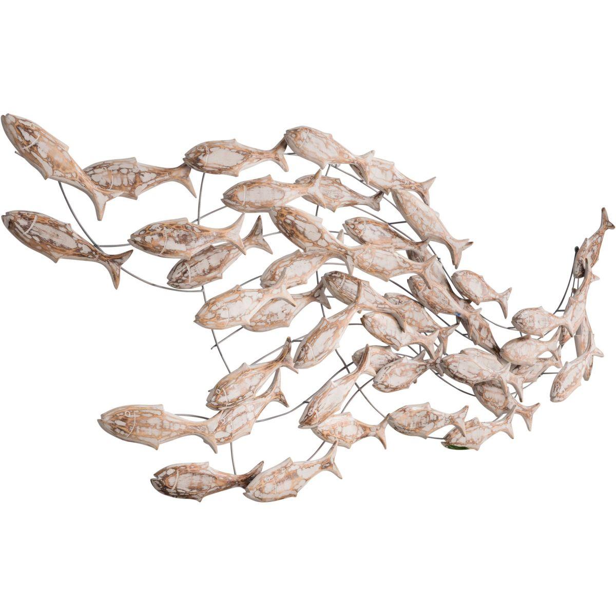 Wanddekoration Fischschwarm