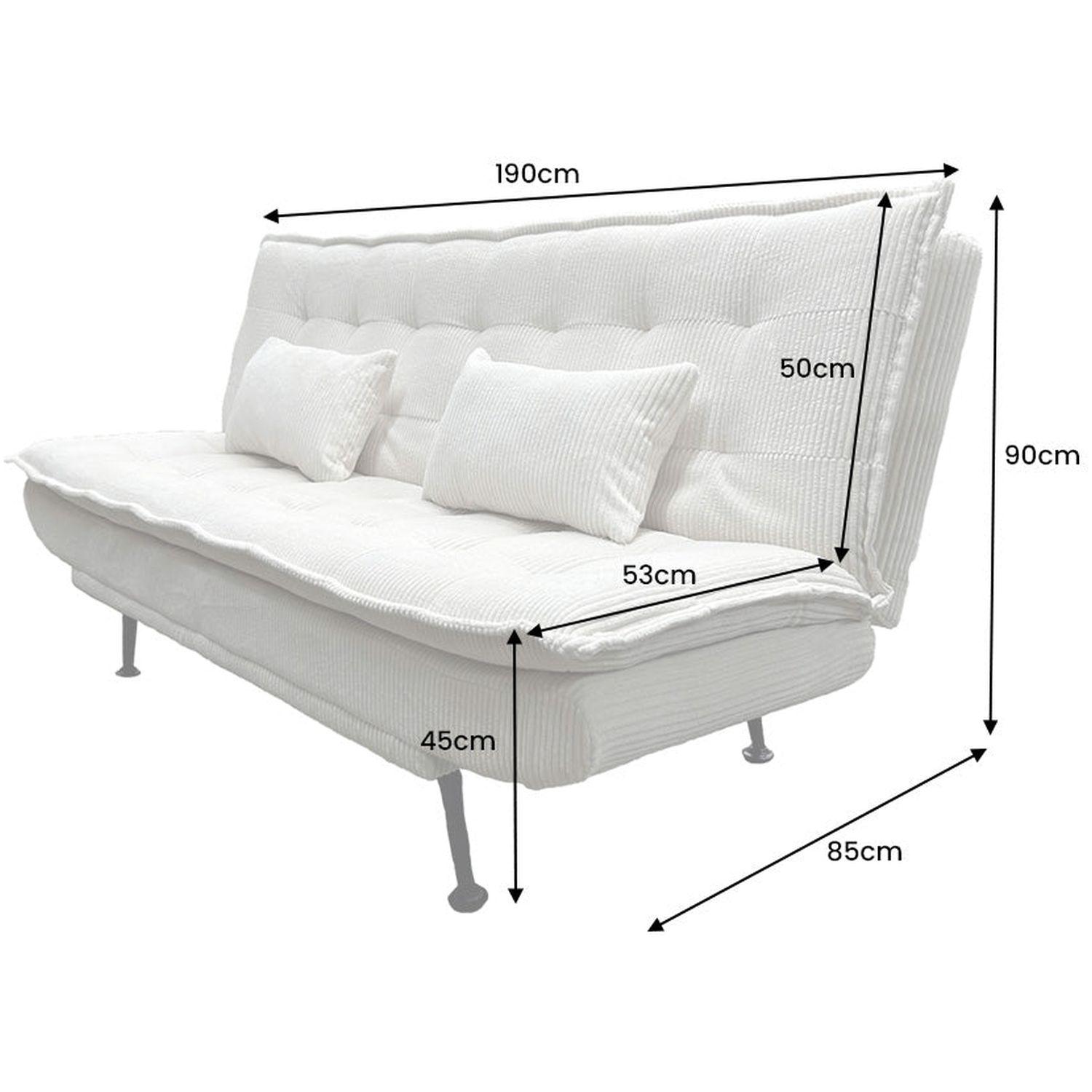 Bettsofa Montreux Cord Stoff beige 190