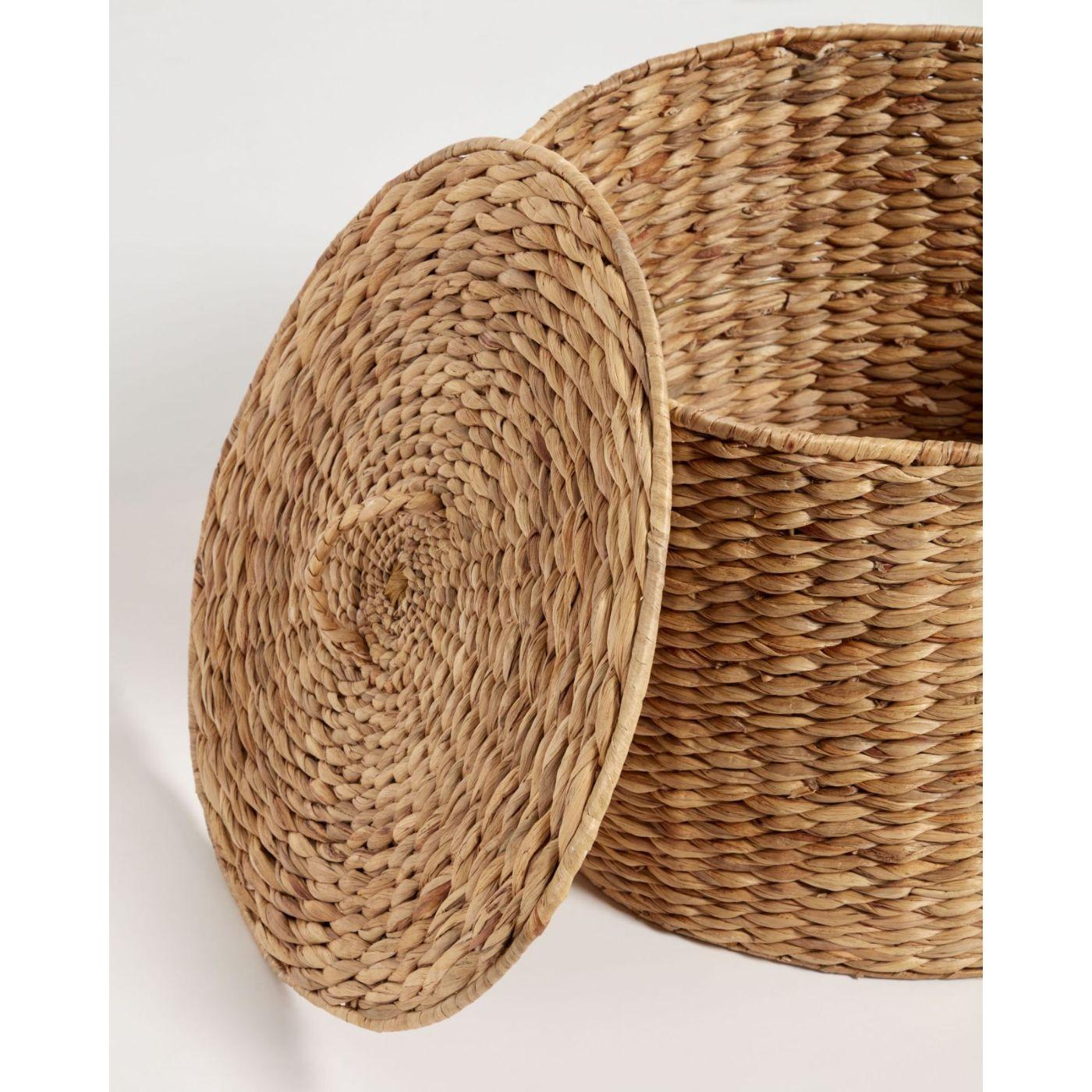 Wäschekorb Yessira Rattan natur 60x60