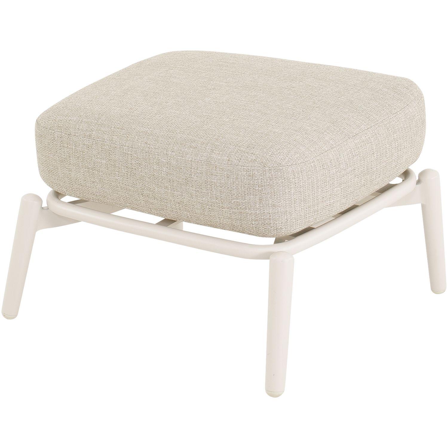 Gartenhocker Paris Aluminium Seil beige 64x56