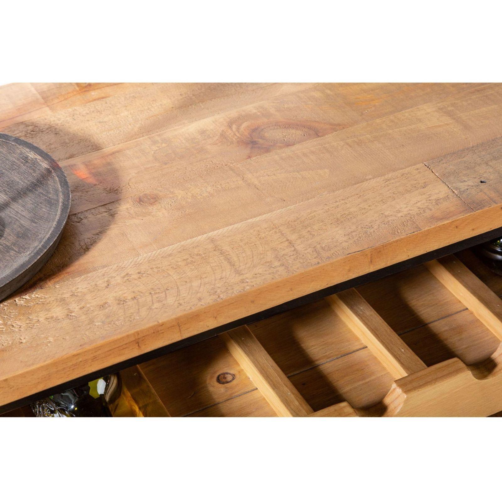 Weinschrank Winery 127cm Pinienholz natur
