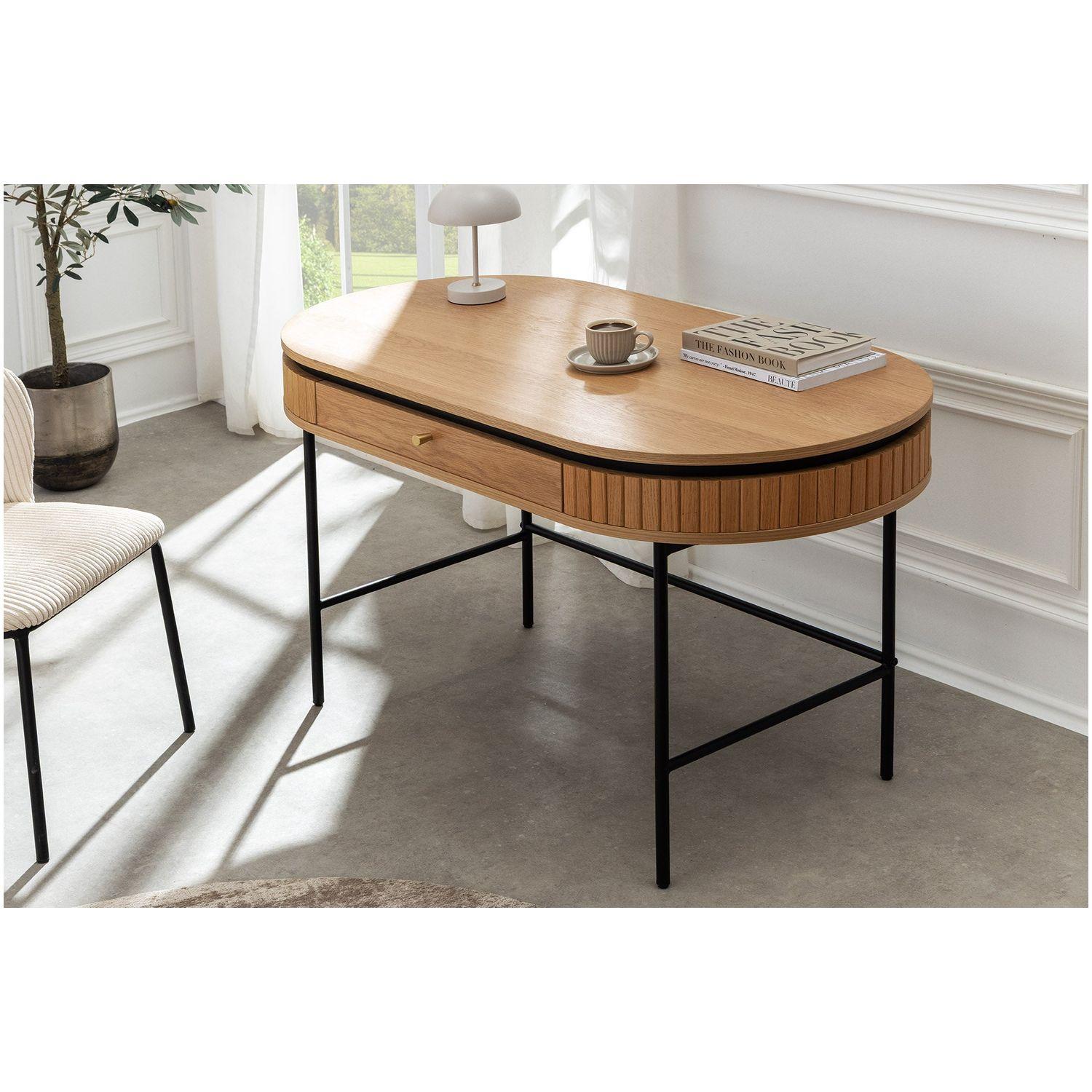 Schreibtisch Barcelona Studio Eichenholzfurnier natur 120