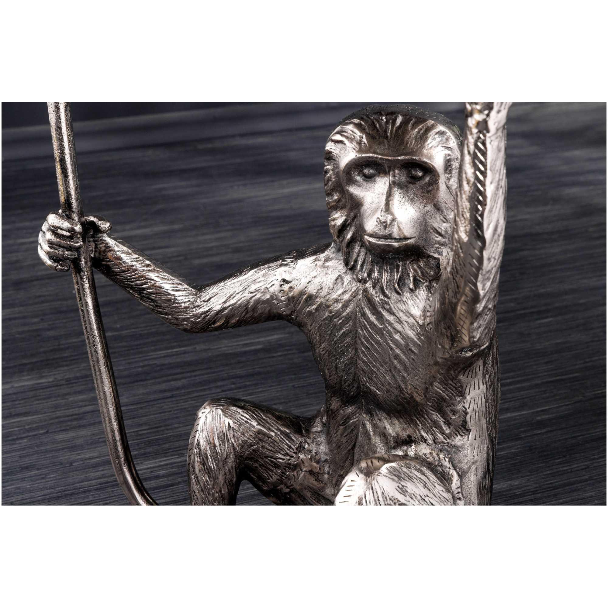 Beistelltisch Affe Metall silber
