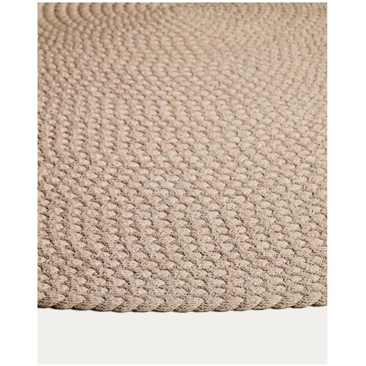 Gartenteppich rund Outdoor Despas Synthetikfaser ecru 150x150