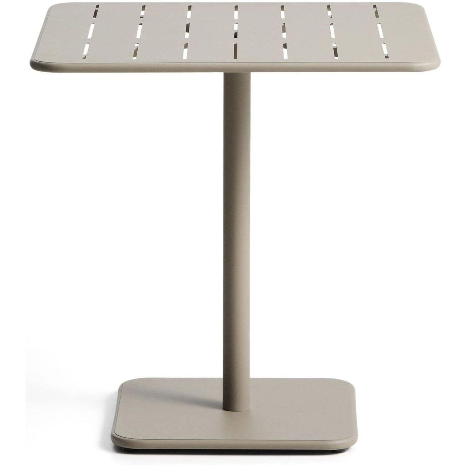 Gartentisch Bistro quadratisch Brai verzinkter Stahl taupe 70x70