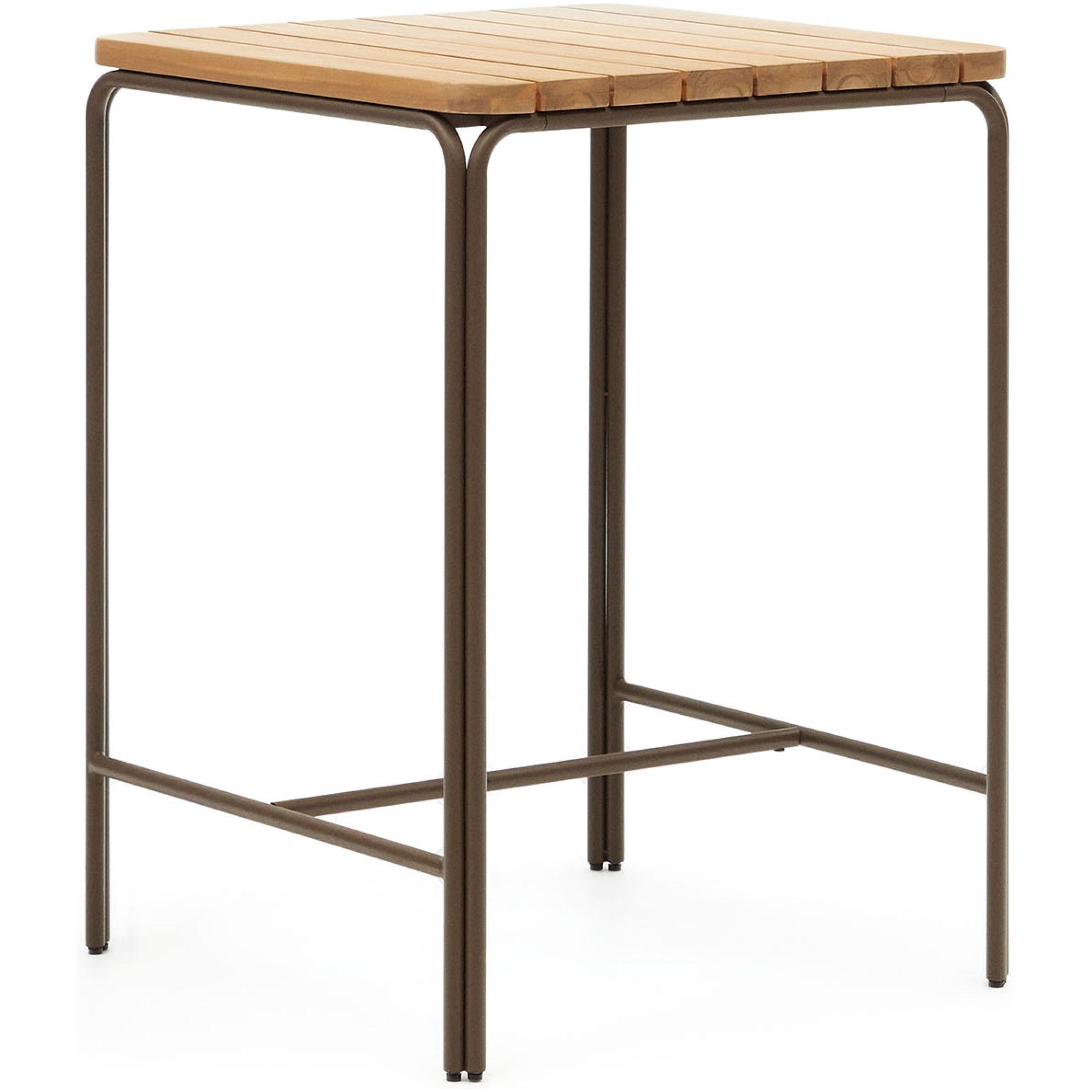 Garten Bartisch Salguer Stahl Akazienholz 70x70