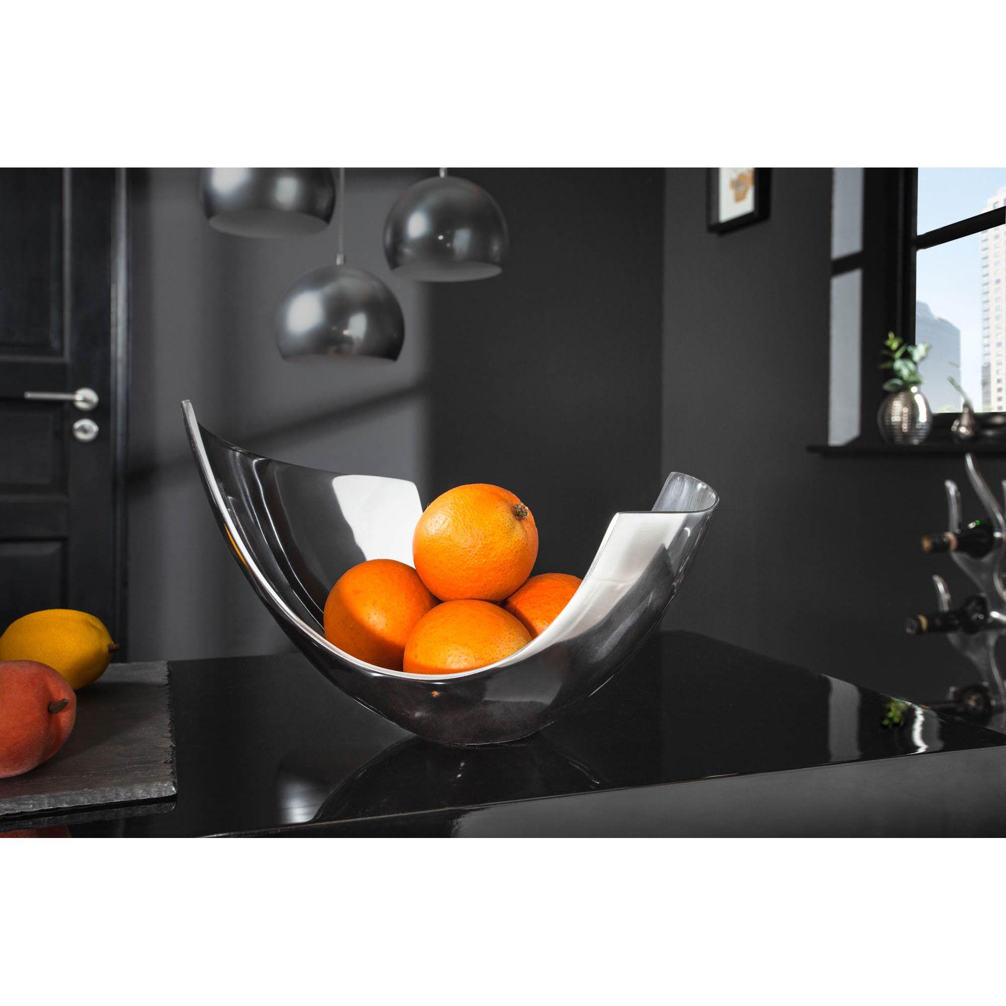 Deko Schale Milo Aluminium chrom 35