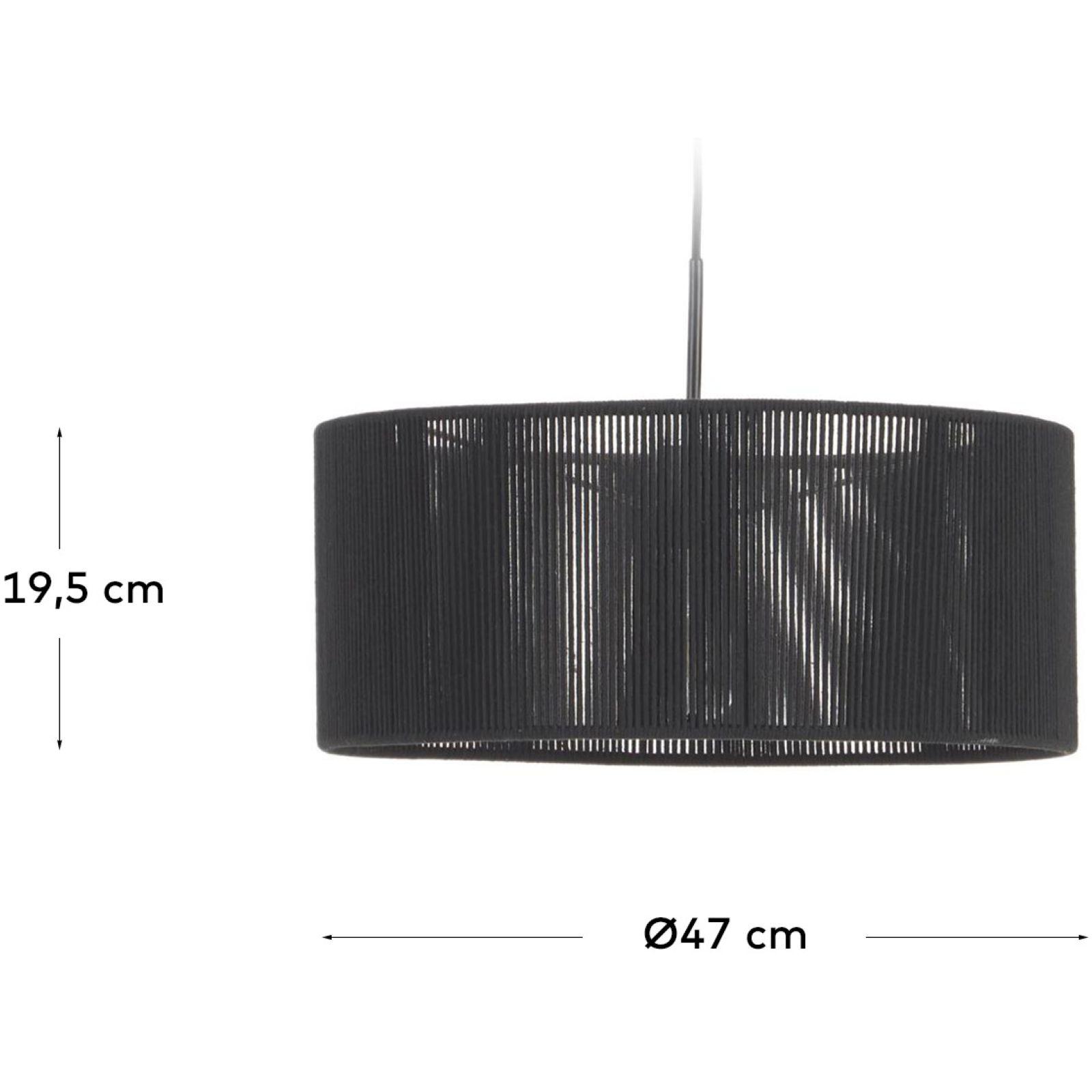 Cantia Lampenschirm für Deckenlampe aus Baumwolle schwarz Ø 47 cm