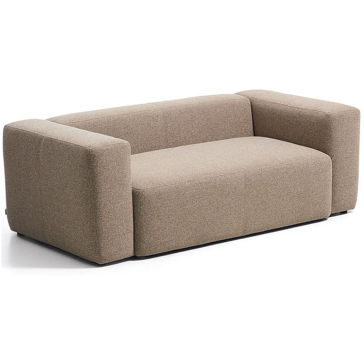 2-Sitzer-Sofa Blok in brauner Chenille 210 cm FSC Mix Credit