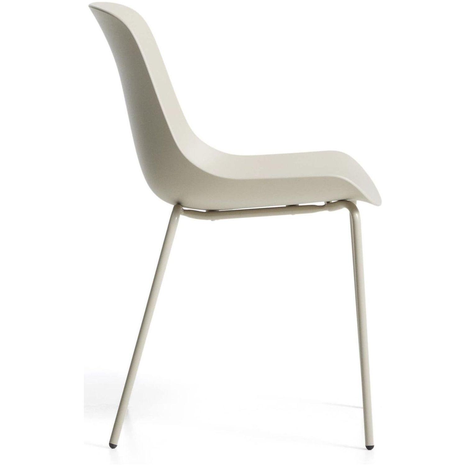 Esszimmerstuhl Altea Kunststoff Stahl beige