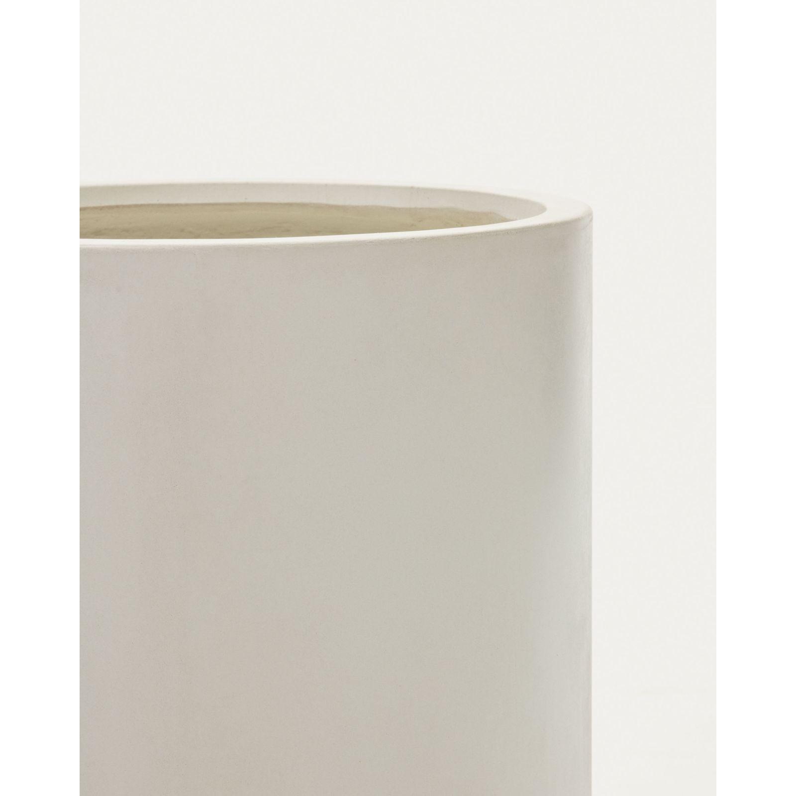 Blumentopf Aiguablava aus Zement in weiss matt 52x52
