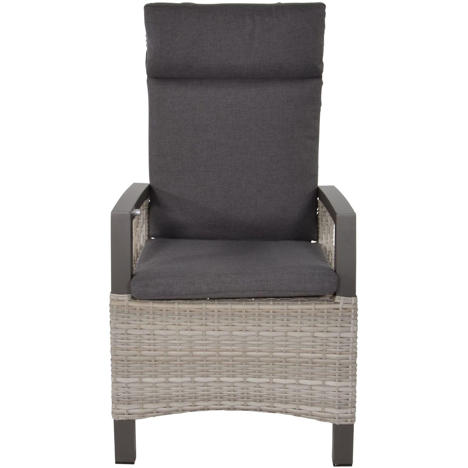 Poly Rattan Gartenstuhl Parma taupe (verstellbar)