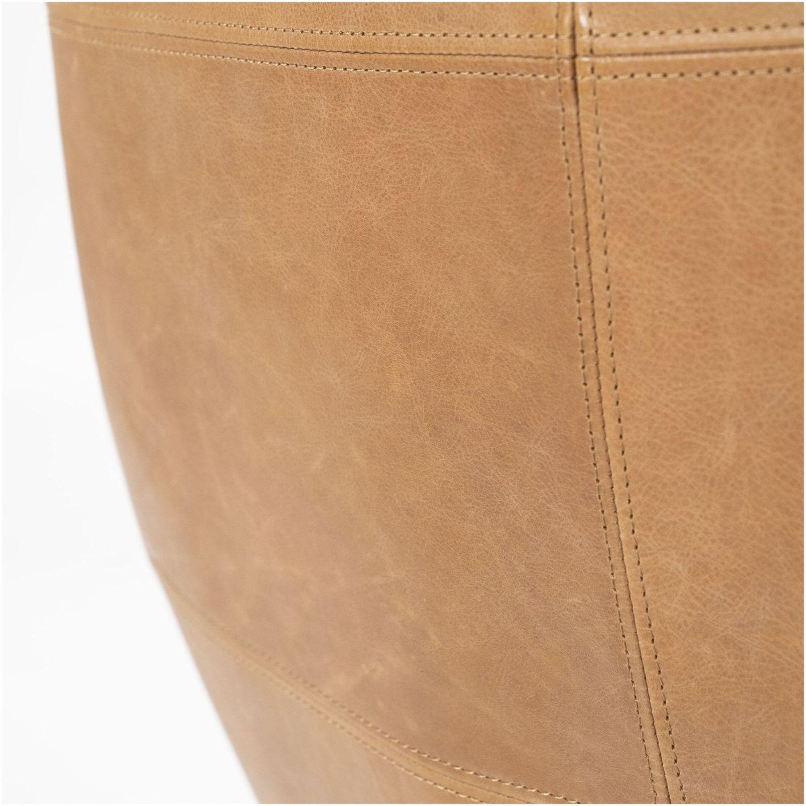 Drehsessel Relax Boxer Echtleder cognac
