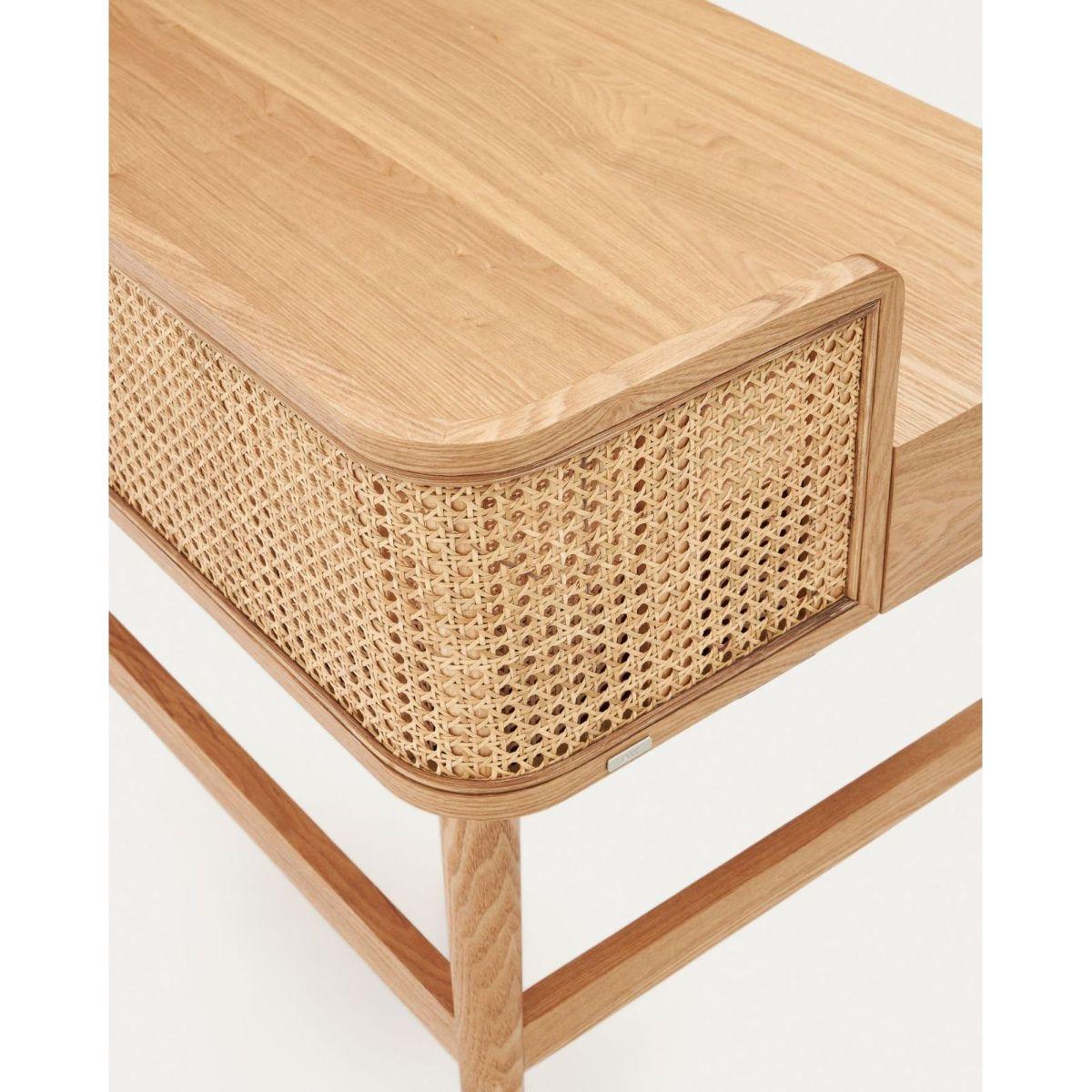 Schreibtisch Araxi Eschenholz Wienergeflecht 105x62