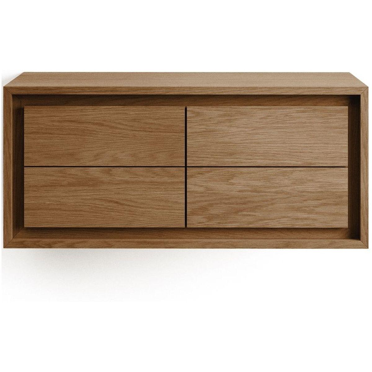 Badezimmermöbel Kenta aus massivem Teakholz mit Nussbaum Finish 60x45