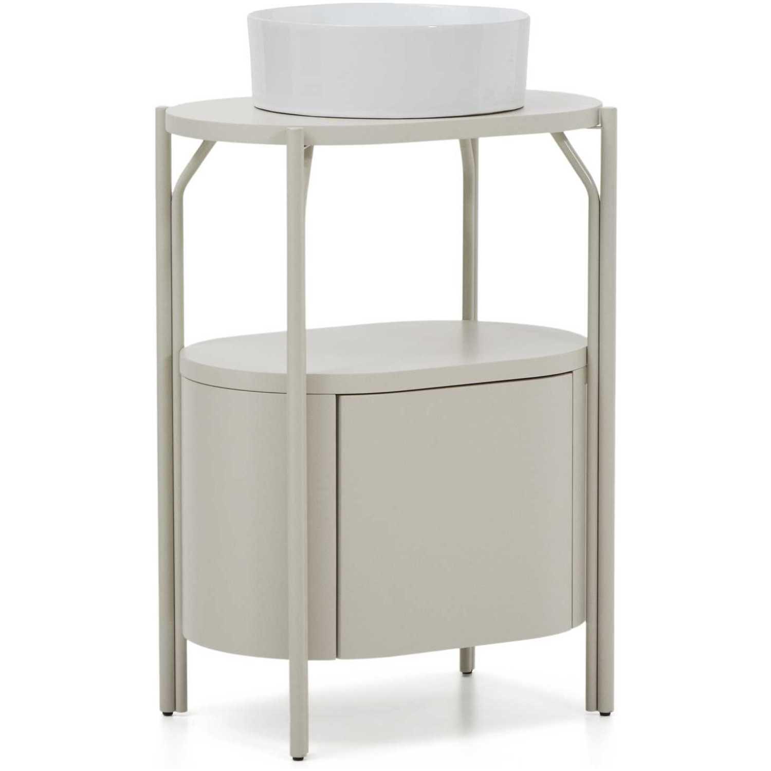 Badezimmermöbel Arely mit Stahlgestell und weiss lackiertem MDF 60x40