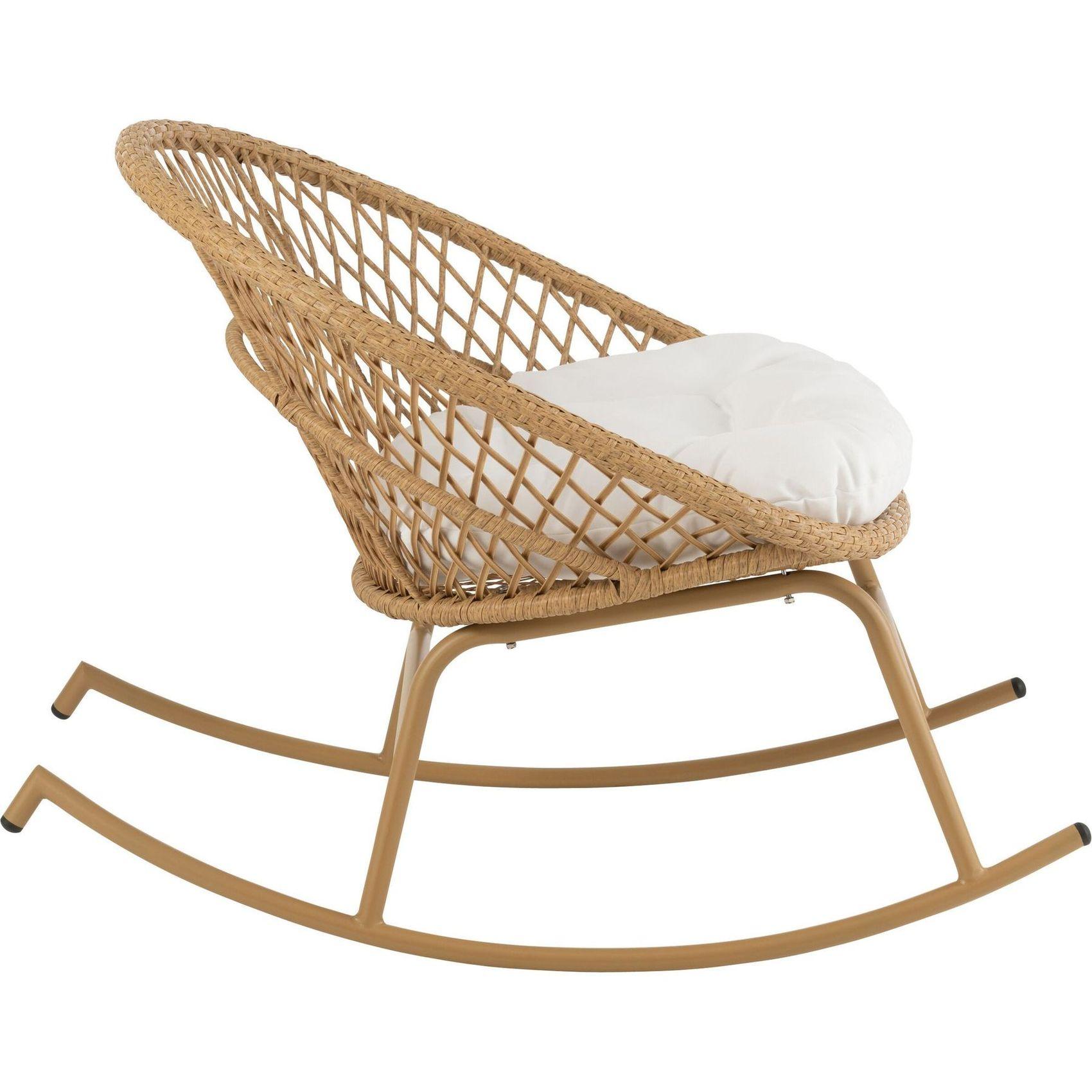 Garten Schaukelsessel Paya Rattan beige