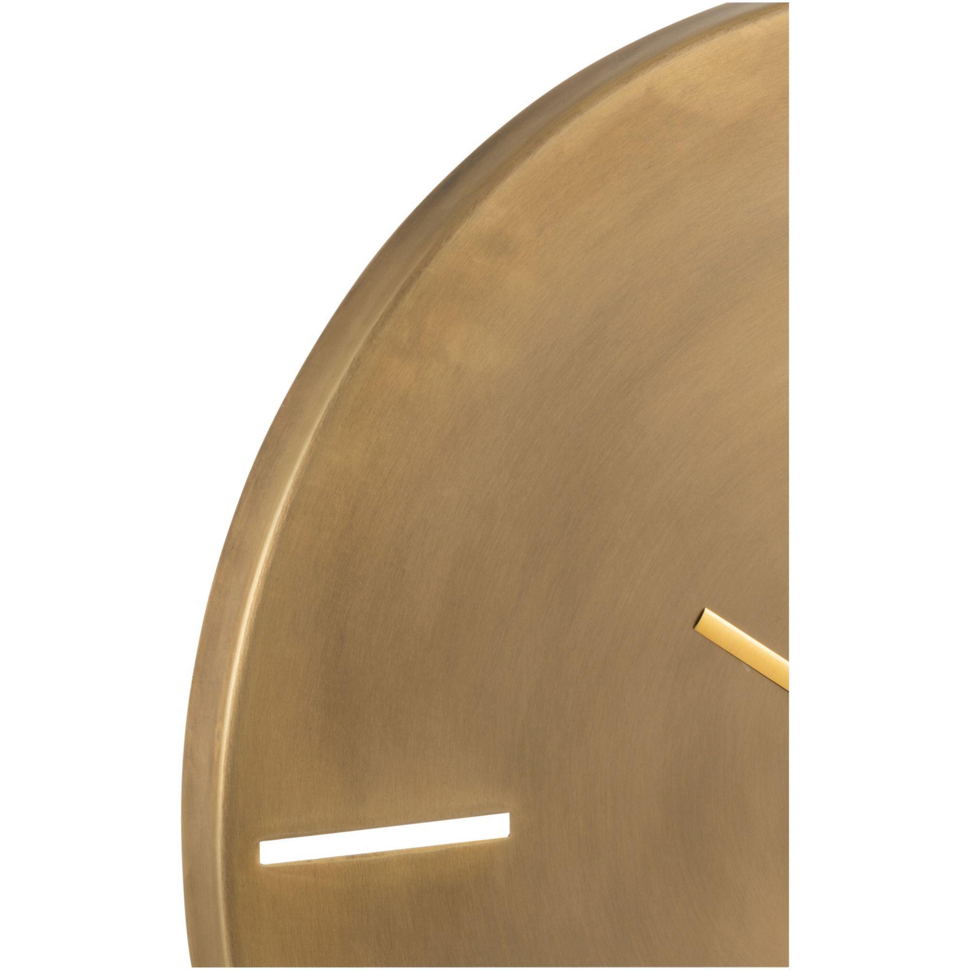 Wanduhr rund Metall gold 51x51