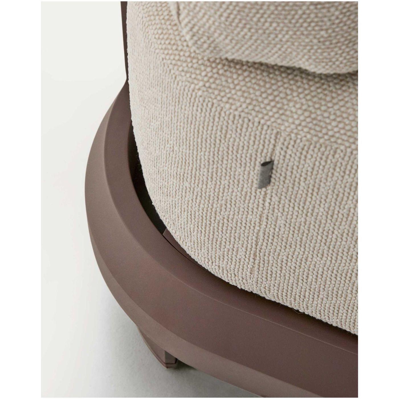 Gartensofa 3-Sitzer Nerano Aluminium in Braun 208