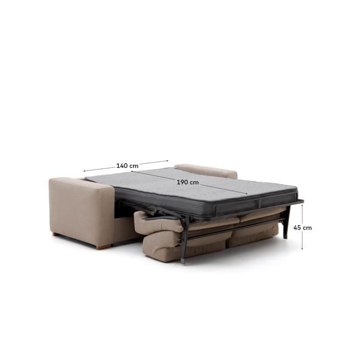 Bettsofa Anley Stoff Beige - Breite: 204cm