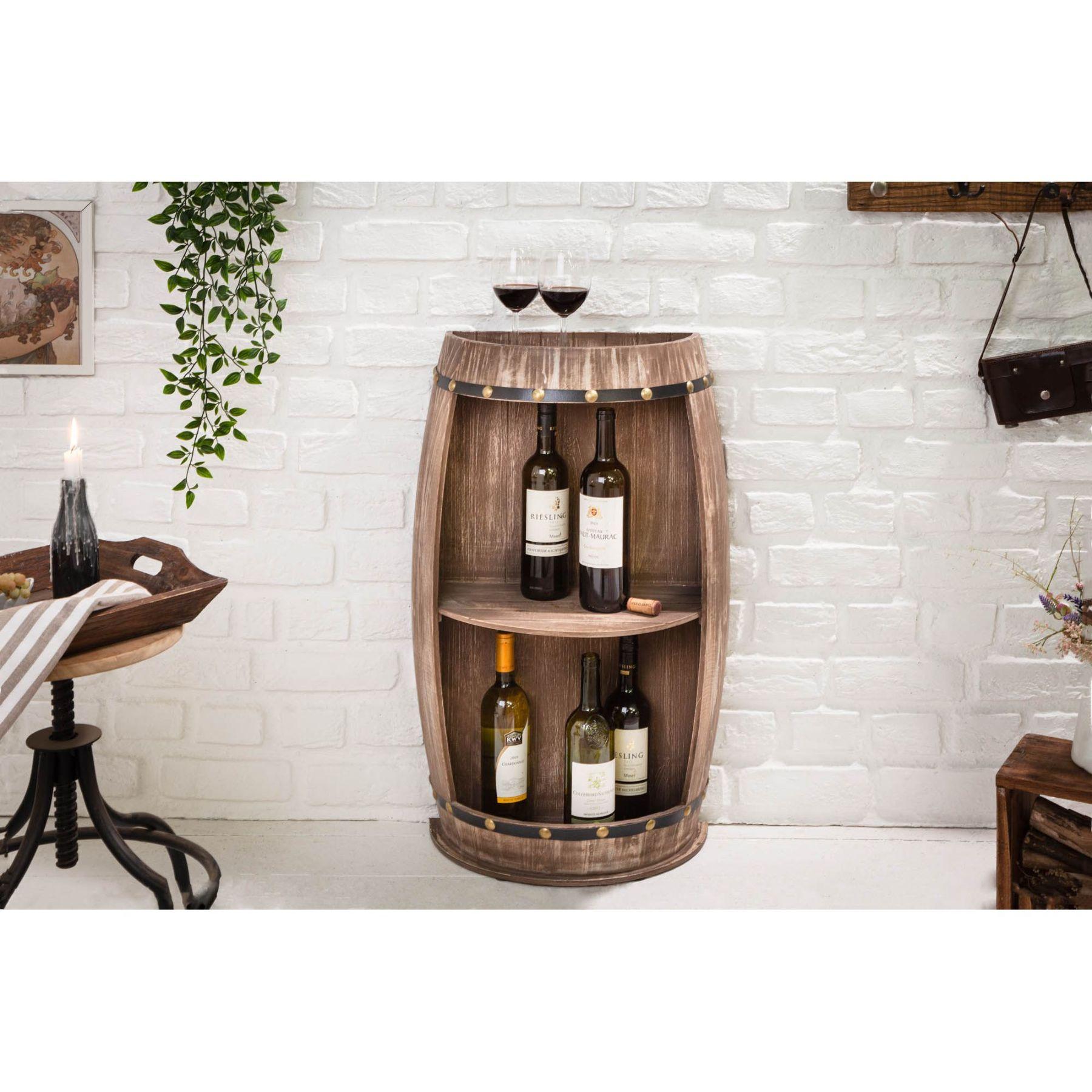 Weinfass Weinregal Winery halb 79cm natur