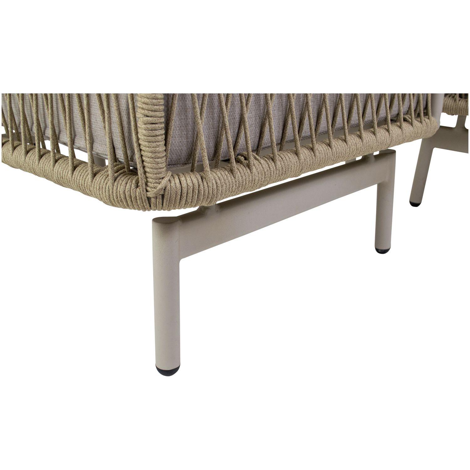 Garten Sitzgruppe Lounge Akon Aluminium Seil beige (4-teilig)