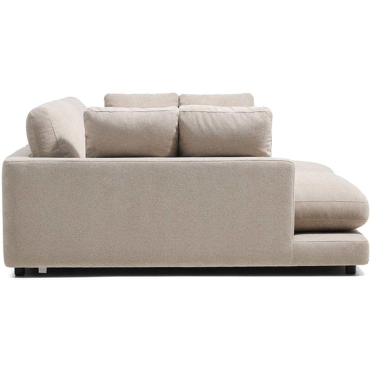 3-Sitzer-Sofa Gala aus Microbouclé mit doppelter Chaiselongue in Beige FSC Mix Credit 210x193