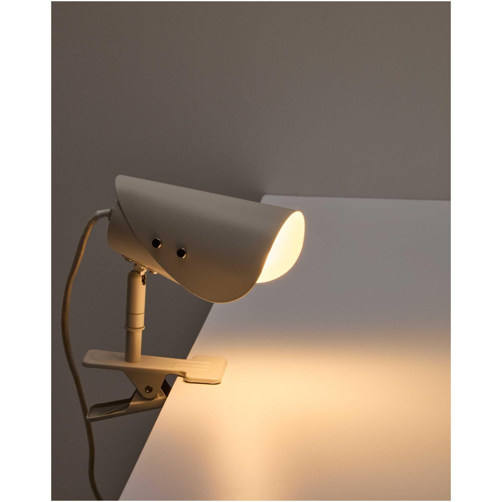 Kleine Klemmlampe Jula aus grauem Metall