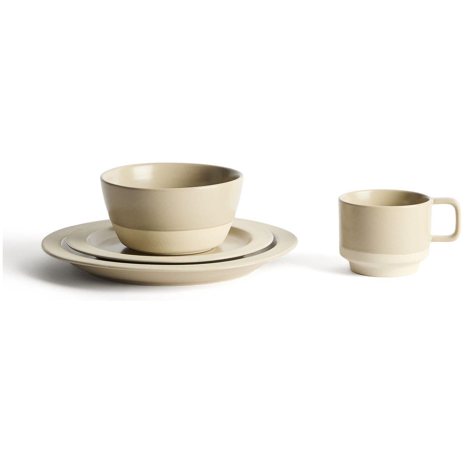 Dessertteller Doren aus Keramik in Beige