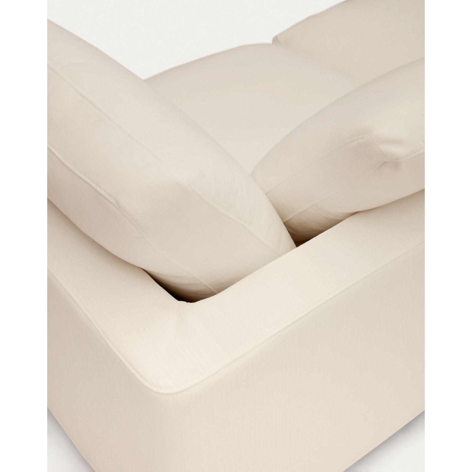 Chaiselongue Recamiere Gala links Stoff beige 193x105