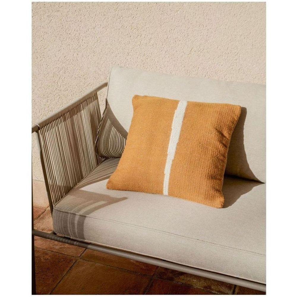 Gartensofa 2-Sitzer-Outdoor Zivia Seil ecru verzinkter Stahl taupe 178